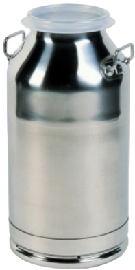 Vrč za mleko - 40 l inox s plastičnim pokrovom 200