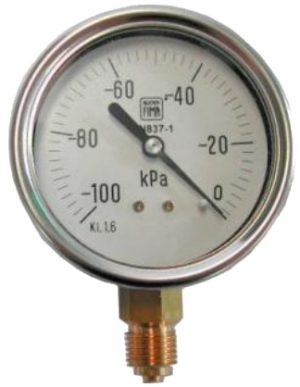 Manometer vakuuma fi 63 mm inox