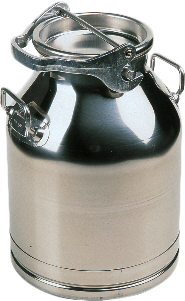 Vrč za mleko - 30 l inox z inox pokrovom