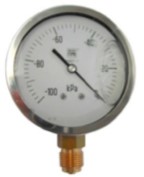 Manometer vakuuma fi 100 mm inox glicerin