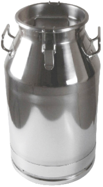 Vrč za mleko - 30 l inox z inox pokrovom